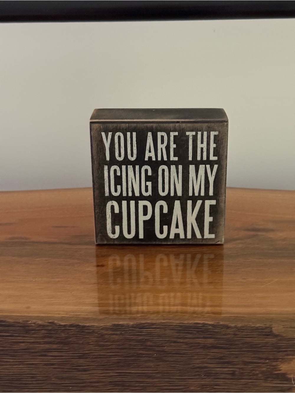 Source Unknown Black and White 'You Are The Icing On My Cupcake' Block Sign